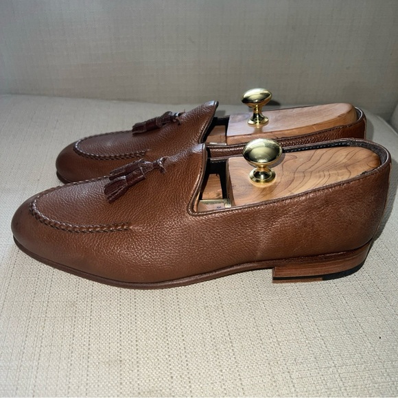 Nettleton Men’s Valencia Pebble Grain Tassel Cafe/Brown Loafers Size 8D - Picture 5 of 11